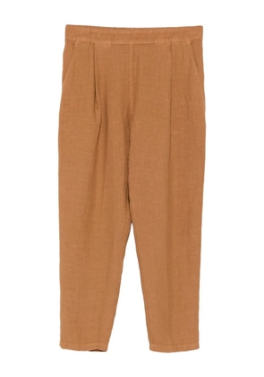 120% Lino pleated linen trousers - Brown