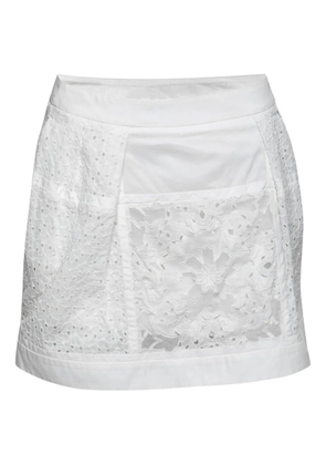 Roberto Cavalli Vintage lace-panel skirt - White