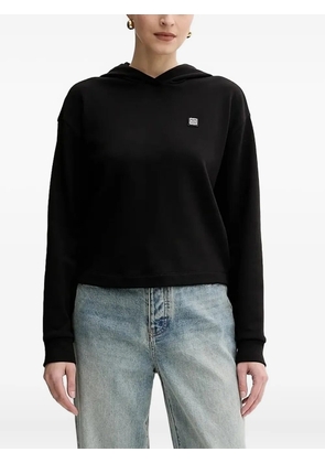 Armani Exchange logo-plaque hoodie - Black