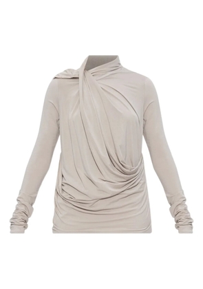 ENTIRE STUDIOS draped cowl-neck top - Neutrals