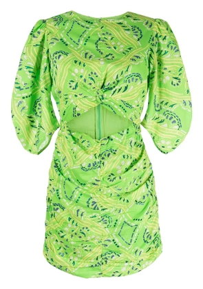 Rhode Isla cut out-detail minidress - Green