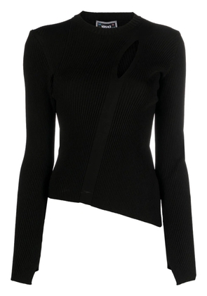 Versace cut-out-detailing asymmetric jumper - Black
