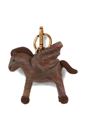 ETRO Pegaso bag charm - Brown