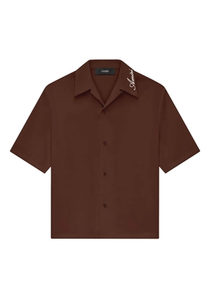 AMIRI short-sleeve camp-collar shirt - Brown