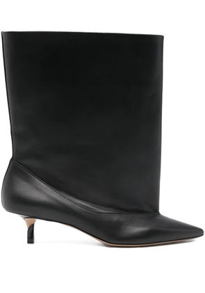 Jacquemus 45mm leather heeled ankle boots - Black