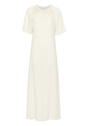 Viktor & Rolf gathered-neckline crepe maxi dress - White