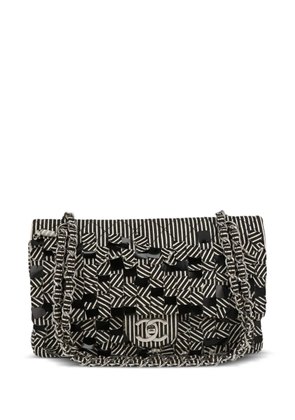 CHANEL Pre-Owned 2008 Timeless striped shoulder bag - Black