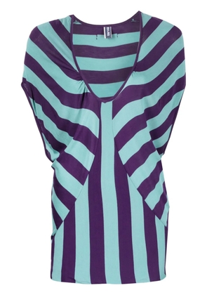 Jean Paul Gaultier Pre-Owned 1990s U-neck striped blouse - Blue