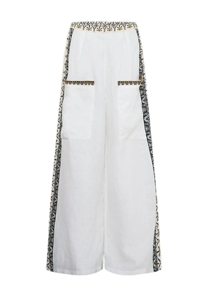 Camilla Temples Of Dendara wide-leg trousers - White