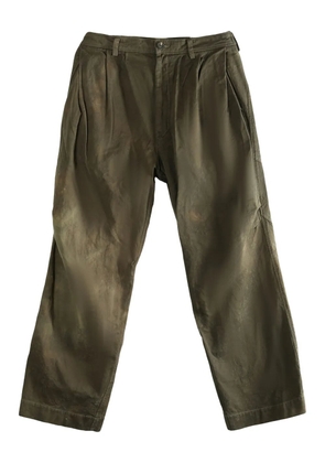 Ziggy Chen pleated straight-leg trousers - Green