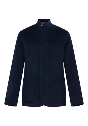 Yves Salomon wool cashmere high-neck blazer - Blue