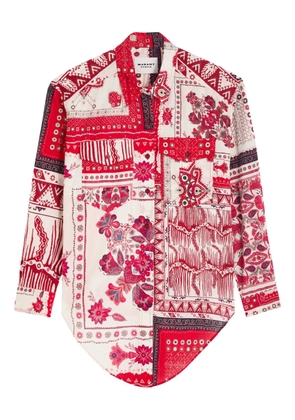 MARANT ÉTOILE Nathy floral-detail shirt - Neutrals