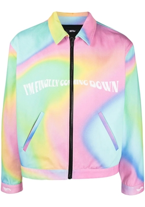 MSFTSrep Trippy Summer slogan-print jacket - Pink