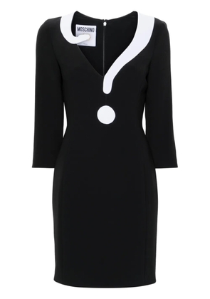 Moschino House Symbols !? twill minidress - Black