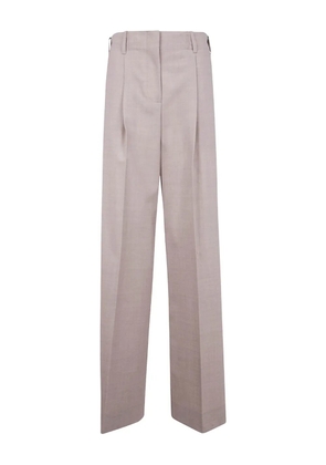 P.A.R.O.S.H. pleated wool trousers - Neutrals