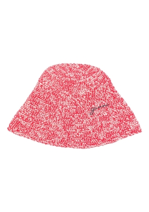 GANNI knitted bucket hat - White
