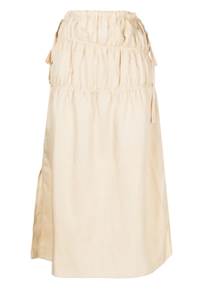 Goen.J midi ruched straight skirt - Yellow