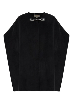 Michael Michael Kors chain-trimmed wool cape - Black