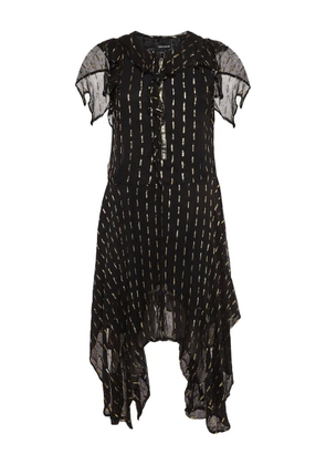Zadig&Voltaire pre-owned metallic-stripe asymmetric dress - Black