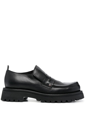 Moma Mocassino penny-slot leather loafers - Black