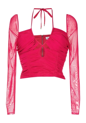 Self-Portrait gathered blouse - Pink