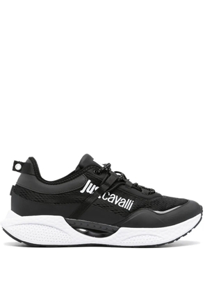 Just Cavalli logo-print panelled sneakers - Black
