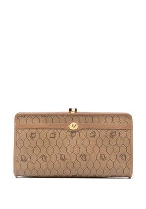 Christian Dior Pre-Owned 1980s pre-owned Honeycomb clutch bag - Neutrals