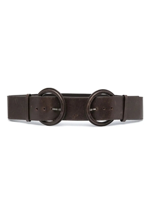 Gianfranco Ferré Pre-Owned 2000s double-buckle leather belt - Brown