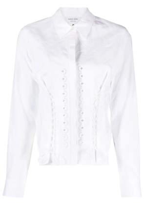 Marine Serre Regenerated corset shirt - White