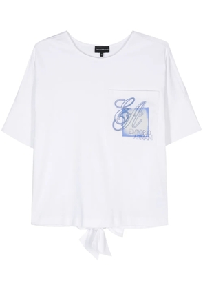 Emporio Armani logo-print cotton T-shirt - White