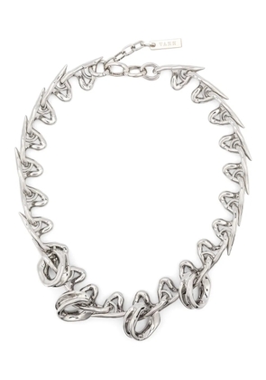 Vann Jewelry U-pendant heart necklace - Silver