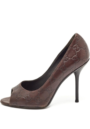 Gucci Pre-Owned 100mm Guccissima pumps - Brown