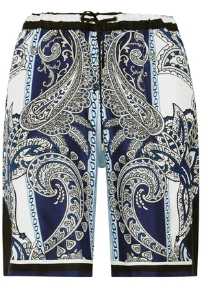 Philipp Plein paisley-print silk short - White