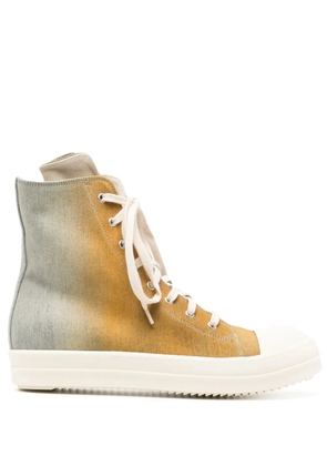 Rick Owens DRKSHDW gradient-effect denim sneakers - Yellow
