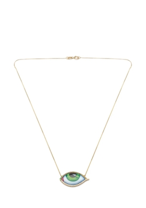Lito 14kt yellow gold Grand Vert diamond and tsavorite necklace
