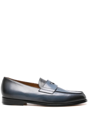 Doucal's penny-slot leather loafers - Blue