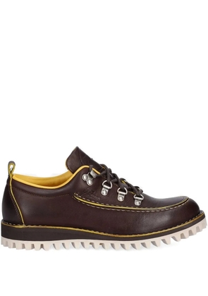Fracap leather derby shoes - Brown