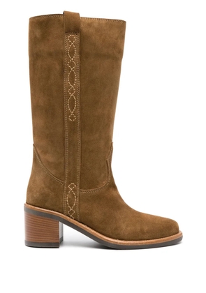 Ash 60mm suede leather boots - Brown