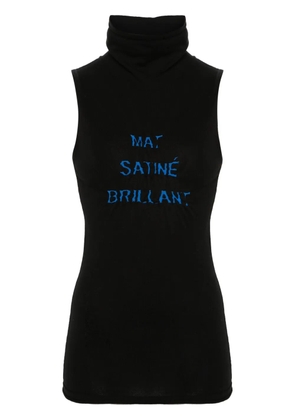 MM6 Maison Margiela gathered roll-neck top - Black