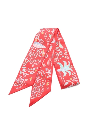 Hermès Pre-Owned 2021 ISOLA DI PRIMAVERA silk scarf - Red