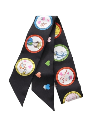 Hermès Pre-Owned 2021 Tea Time silk ribbon scarf - Black