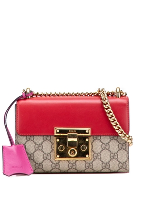 Gucci Pre-Owned 2016-2025 Small GG Supreme Padlock crossbody bag - Brown