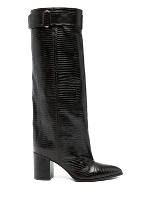 Lella Baldi buckle-detailing leather boots - Brown
