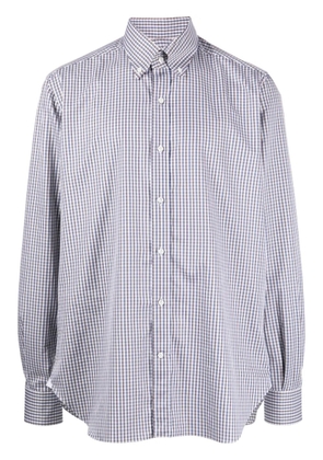 Luciano Barbera check-print cotton shirt - White