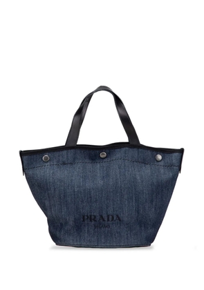 Prada Pre-Owned 2013-2025 Denim Logo satchel - Blue