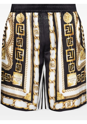 Balmain chain-print shorts - Black
