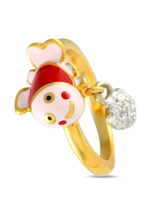 Aaron Basha 18K yellow gold Clown Fish diamond ring