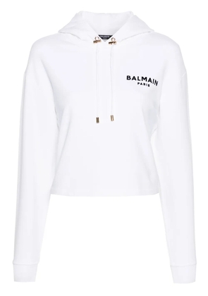 Balmain logo-print hoodie - Neutrals