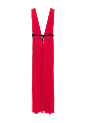 ROSERRY Santorini pleated V-neck maxi dress - Red
