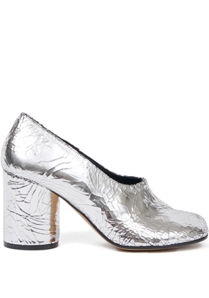 Maison Margiela 80mm Tabi Broken Morror high pumps - Silver